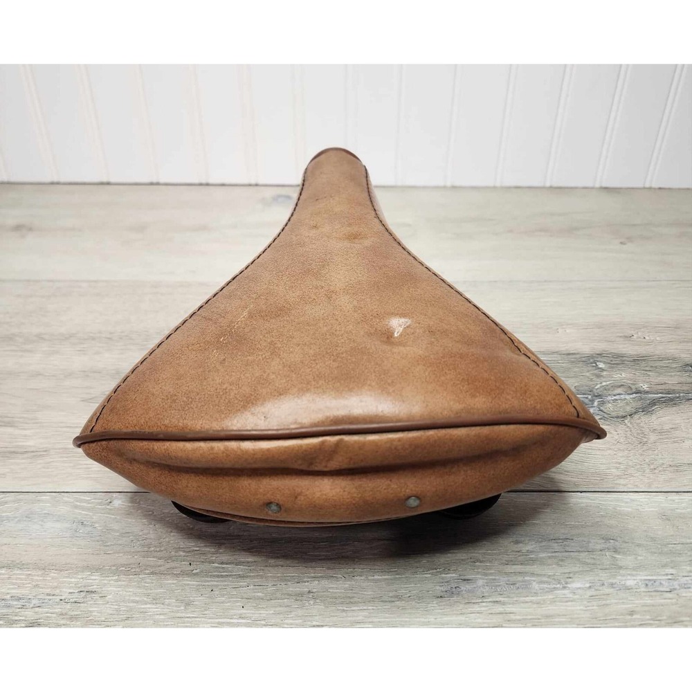Vintage Persons Bicycle Cruiser Saddle Seat Made in USA Brown tan - Picture 5 of 13